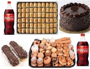 Dev Fırsat Paketi Çikolatalı Pasta ve Karışık Tatlı Çeşitleri Bir Arada